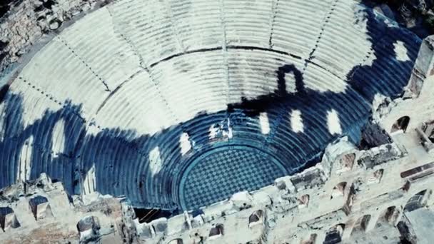 Het Odeon theater in Athene Acropolis — Stockvideo