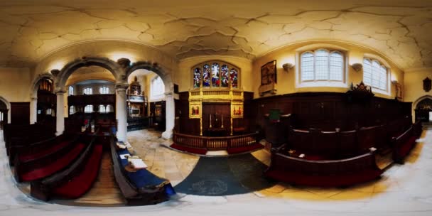 Vr 360 belül Charterhouse kápolna belső — Stock videók