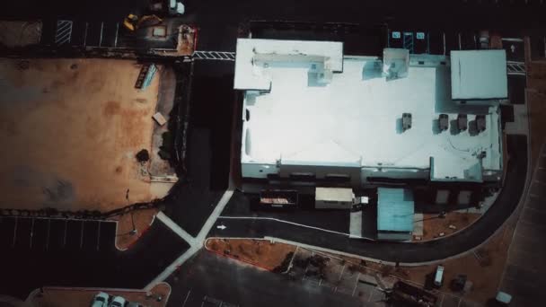 Vista aérea del lugar de construcción — Vídeos de Stock