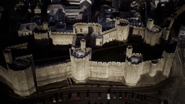 Caernarfon Castle kursi kerajaan North Wales — Stok Video