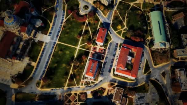 Vue aérienne des maisons résidentielles en été — Video