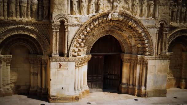 Entrance door of Cathedral — Stock Video