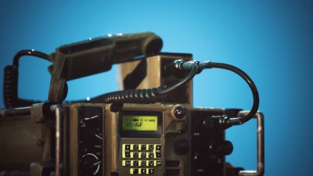 Военная панель управления радиосвязи — стоковое видео