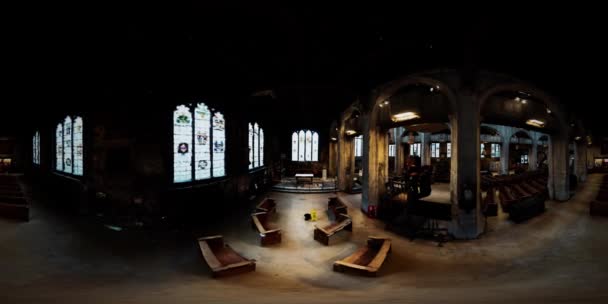 Vr 360 Interoir of All Hallows By The Tower Church — Stock Video