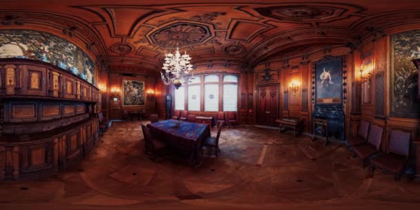 VR 360豪华餐厅内部 — 图库视频影像