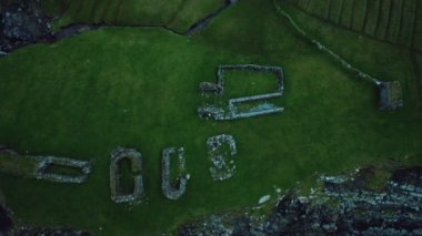 Faroe Adaları 'nın yeşil çimen tarlaları