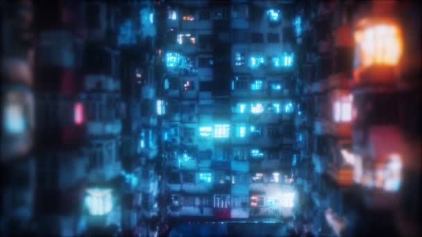 香港人口密集的住宅楼宇 — 图库视频影像
