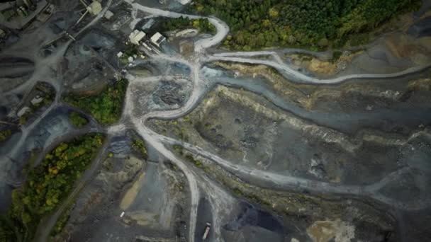 Luchtfoto van grote Carrière — Stockvideo