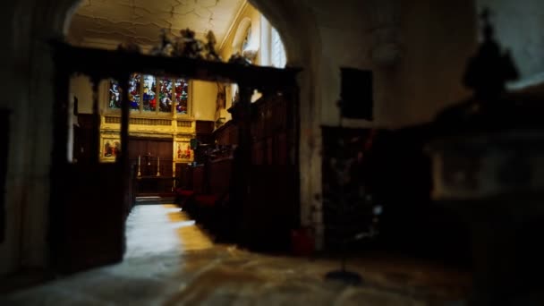 Μέσα στο εσωτερικό του παρεκκλησίου Charterhouse — Αρχείο Βίντεο