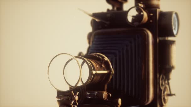 Antique Old foto retro Camera — Vídeo de Stock