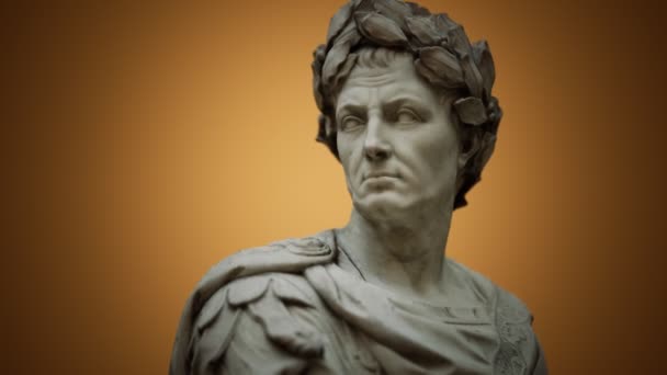 朱利叶斯 · 凯撒的雕像 — 图库视频影像