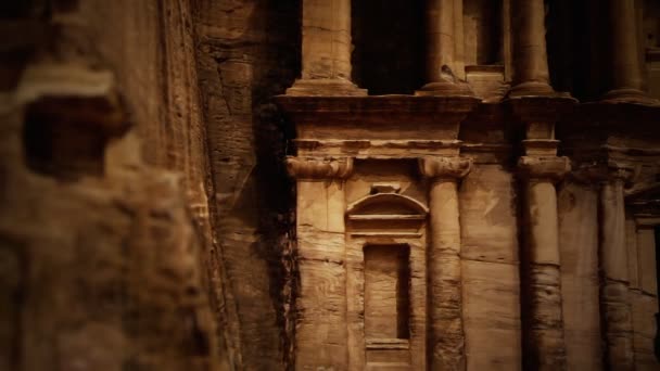 Ad Dayr Kloster Petra eines der neuen Weltwunder — Stockvideo