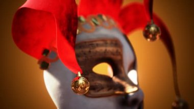 Venedik karnaval maskeleri altınla