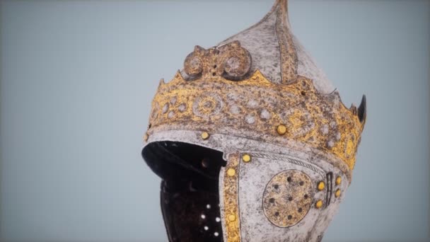 Βασιλιάς Gustav αρχαίο κράνος — Αρχείο Βίντεο
