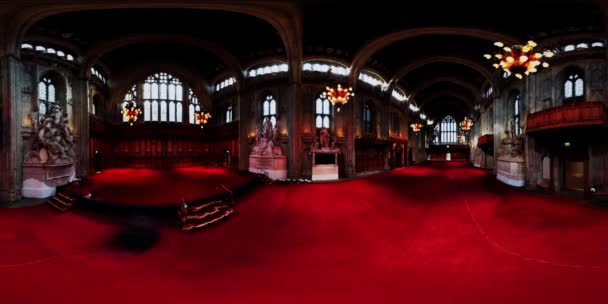 Vr 360 Guildehall Grote Zaal in Londen — Stockvideo