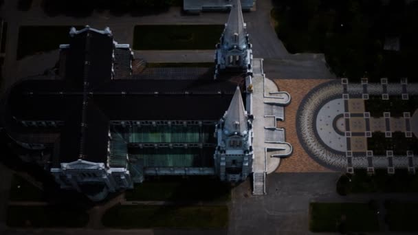 Saint Anne de Beaupre Basilica udara — Stok Video