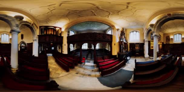 Vr 360 μέσα στο εσωτερικό του παρεκκλησίου Charterhouse εσωτερικό — Αρχείο Βίντεο