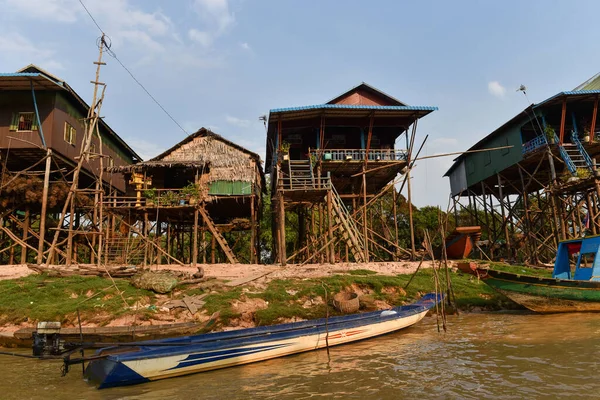 Siem Reap Камбоджа 2019 Озеро Тонлесап Плаваюче Село — стокове фото