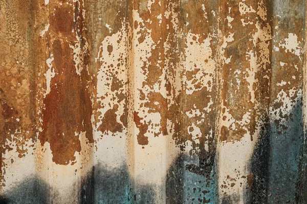 Kovová Textura Loupání Barvy Poškrábaného Pozadí — Stock fotografie