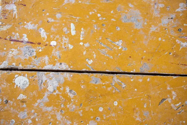 Oranje Houten Oppervlak Gekleurd Met Verf Vuil — Stockfoto