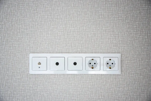 Electric Sockets Light Wallpaper Background Copy Space Home Decroration — Stock Photo, Image