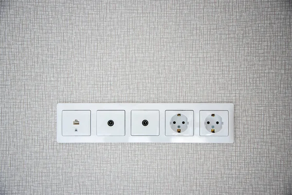 Prese Elettriche Carta Parati Luce Come Sfondo Ricevuto Home Decroration — Foto Stock