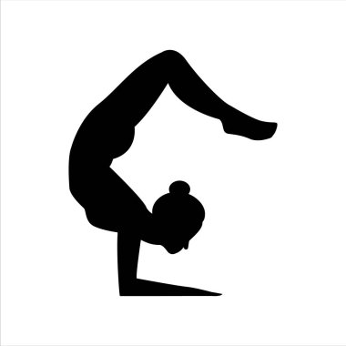 Bir kızın siyah silueti.