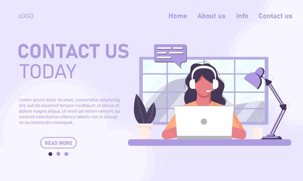 Site de support client — Image vectorielle