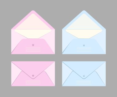 İzole edilmiş posta zarflarının vektör kümesi