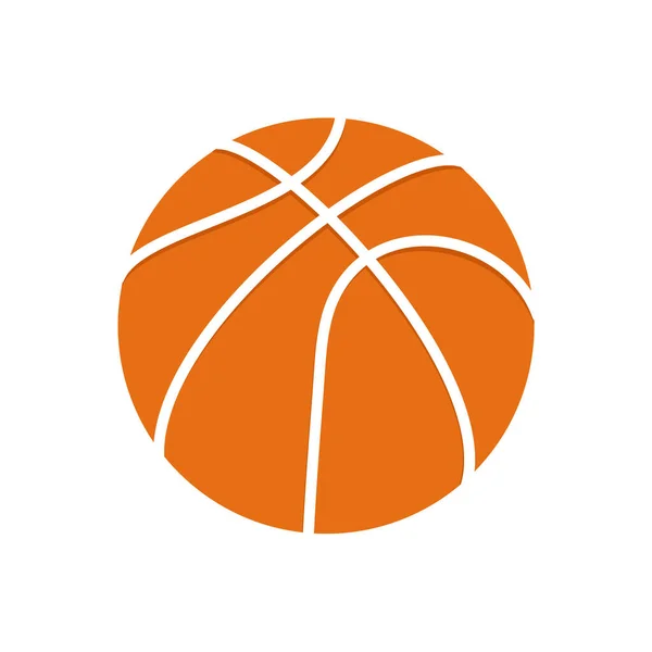 Balón de baloncesto con contorno blanco — Vector de stock