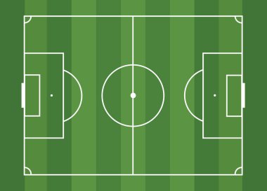 Bir top oyunu için ıssız bir futbol sahası