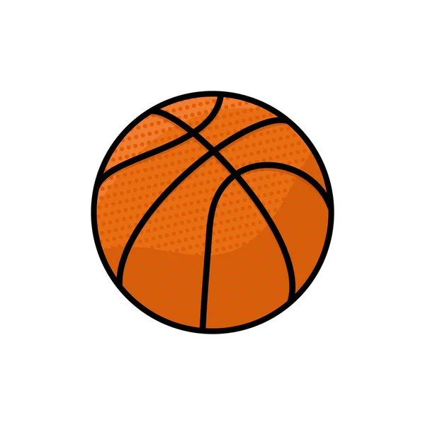 Balón de baloncesto sobre fondo blanco aislado — Vector de stock