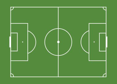 Topla oynamak için futbol sahası