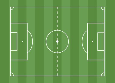 Topla oynamak için futbol sahası