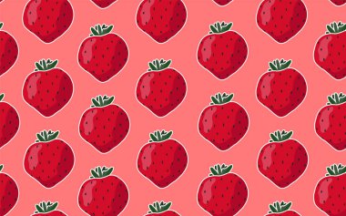 Çilekli vektörsüz desen