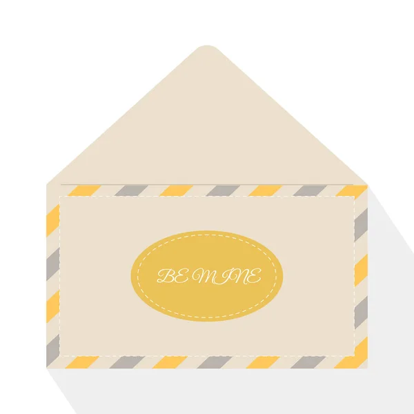 Векторні вітальні листівки і бежевий колір пошти конверт — стоковий вектор
