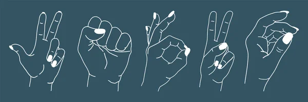 Εικονίδιο διάνυσμα και λογότυπο γυναικείο χέρι ομορφιά — Διανυσματικό Αρχείο