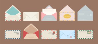 İzole kartpostal zarfı. 