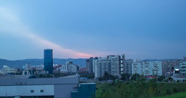 Şehir Günbatımı Hızlandırılmış Kasabası — Stok video