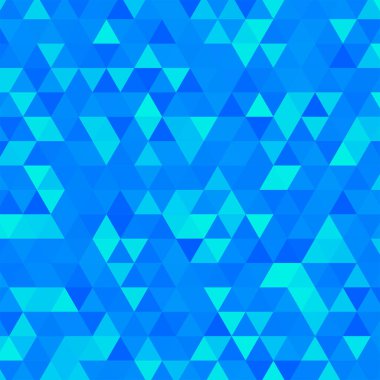 Mavi üçgen şekilli soyut arkaplan. Mozaik. Dijital biçim