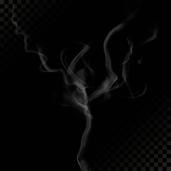 Vector de humo de cigarrillo realista o niebla o neblina. Vector aislado ondas de humo realistas . — Vector de stock