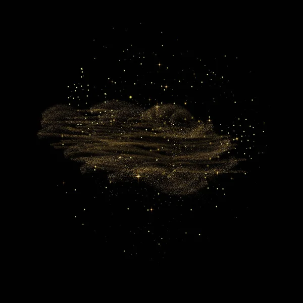 Altın parıltılar. Vektör parıltısı, altın tozu. Noel ve doğum günü kartları, düğün davetiyeleri, parti posterleri ve el ilanları için mükemmel..