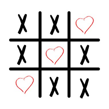 Tic tac toe XO simgesi. Tasarımınız için kavram.