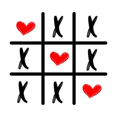 Tic tac toe XO simgesi. Tasarımınız için kavram.