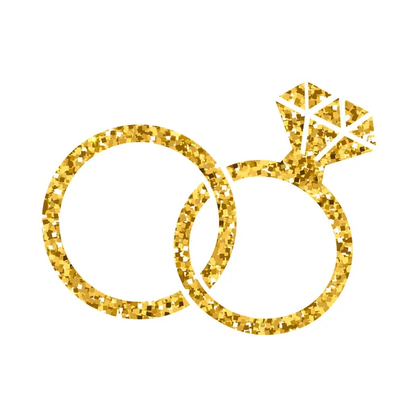 Une alliance. Diamant. Style de design minimaliste moderne Illustration de mariage ou de fiançailles — Image vectorielle