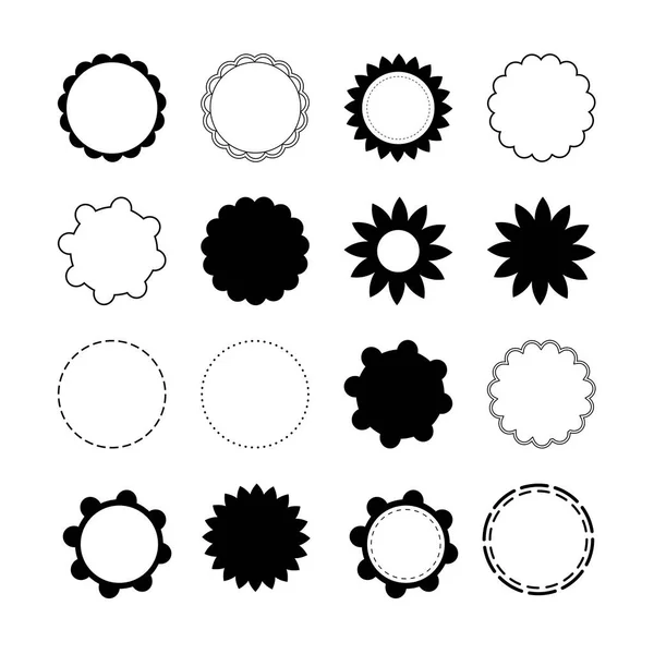 Kesik kenarlı çerçeveler. Edge Circle Rozeti. Tasarımınız için kavram.