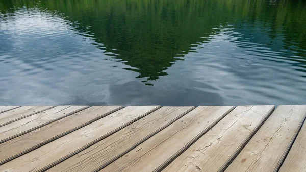 Zabytkowe Drewniane Molo Jeziorze — Zdjęcie stockowe