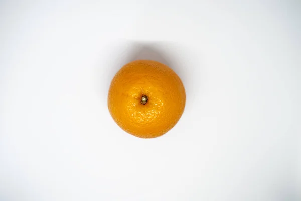 Vista Superior Naranja Sobre Fondo Blanco —  Fotos de Stock