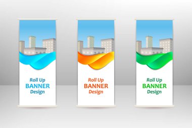 Dikey pankart, iş tasarım şablonu