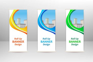 Dikey pankart, iş tasarım şablonu